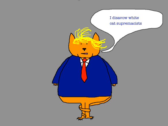 Trump cat cartoon